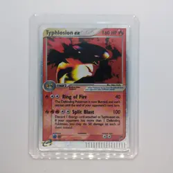 Pokemon TCG Typhlosion ex 99/100 EX Sandstorm Holo Ultra Rare 2003 LP with SWIRL - Image 1
