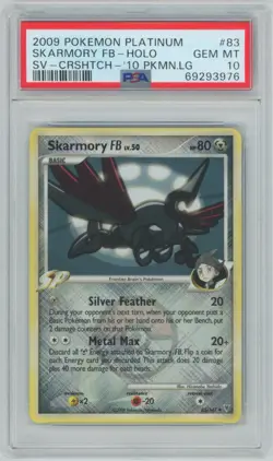 2009 Pokemon Platinum Supreme Victors Skarmory FB Holo #83 - PSA 10 GEM MT - Image 1