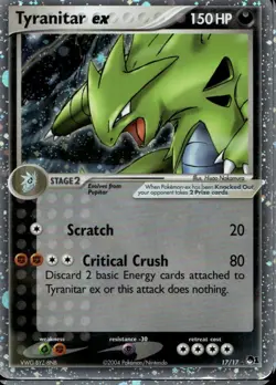 Tyranitar ex POP 1 17/17 Holo Rare POP Promo Pokemon - Image 1