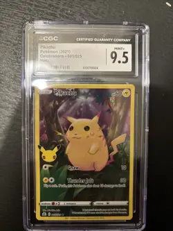 Pokemon Celebrations Pikachu 005/025 Holo CGC MINT 9.5 - Image 1