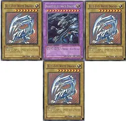 Yu-Gi-Oh Blue Eyes Ultimate Dragon + 3 Blue Eyes White Dragon 20 Card Lot - Image 1