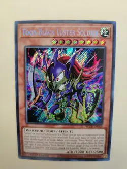 Yu-Gi-Oh! Toon Black Luster Soldier 1st Ed Secret Rare BLCR-EN065 VLP - Image 1