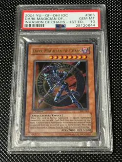 YUGIOH PSA 10 2004 Dark Magician of Chaos IOC-065 Ultra Rare 1st Edition *0644 - Image 1