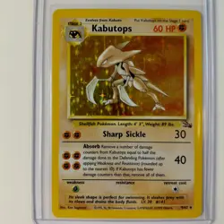 Kabutops 9/62 Holo NM/LP Rare Fossil Pokemon TCG Trading Card Sleaved Since 1999 - Image 1