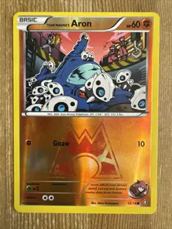 Team Magma's Aron 12/34 - Double Crisis - Reverse Holo - Pokemon Card TCG - VLP - Image 1