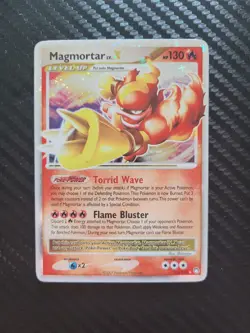 Magmortar LV.X 123/123 Holo Rare 2007 D&P Mysterious Treasures Pokemon Card LP - Image 1
