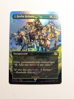 A Realm Reborn (Borderless) (Chocobo Track Foil) Final Fantasy Foil MtG 566 - Image 1