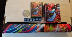 Pokemon Mega Charizard X ex UPC Playmat, Deckbox, Sleeves, Coin, Damage Counters - Image 1