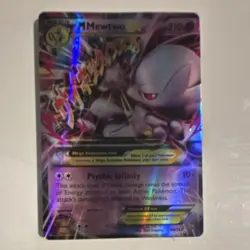 Pokemon M Mewtwo EX Holo Ultra Rare Mega 64/162 Breakthrough 210HP English TCG - Image 1