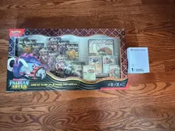 Pokemon Paldean Fates Great Tusk Iron Treads Ex Premium FREE WIGLETT ORNAMENT - Image 1