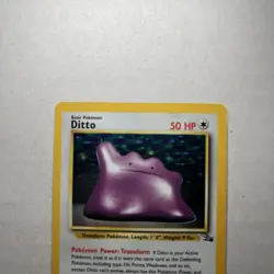 Ditto 3/62 Holo Rare - 1999 Pokemon WOTC Fossil - Unlimited Holo Rare Near Mint! - Image 5