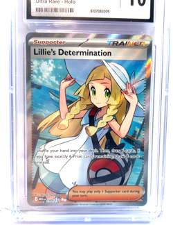 2025 POKEMON GEM MINT LILLIE'S DETERMINATION # 169/132 HOLO GRADE 10 AWESOME ! - Image 2