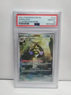 2023 POKEMON PAR EN-PARADOX RIFT ILLUSTRATION RARE #210 AEGISLASH PSA 10 - Image 1