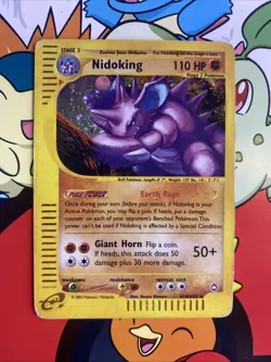 Nidoking H18/H32 HP Aquapolis Holo Rare Pokemon TCG - Image 1