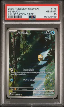 2023 POKEMON MEW EN-151 ILLUSTRATION RARE #175 PSYDUCK PSA 10 - Image 1