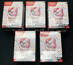 Pokemon TCG Scarlet and Violet 151 Booster Bundle Lot Of 5 New Factory Sealed - Image 1