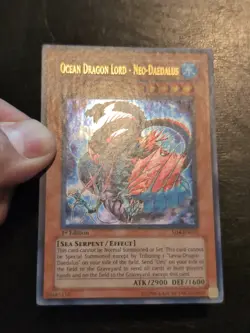 Yu-Gi-Oh ULTRA RARE OCEAN DRAGON LORD NEO-DAEDALUS CORRECTED LONG TEXT SD4-EN001 - Image 2