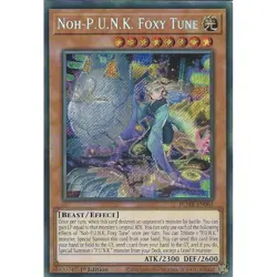 YUGIOH NOH-P.U.N.K. FOXY TUNE SECRET RARE 1ST NEAR MINT CONDITION BLMR-EN063 - Image 1