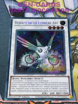 CARTE Yu Gi Oh HERAUT DE LA LUMIERE ARC RA01-FR031 SECRET RARE - Image 1