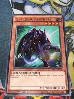 CARTE Yu Gi Oh GUERRIER PANTHERE MIL1-FR036 1ere edition - Image 1