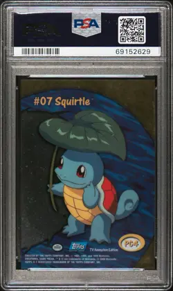 2000 Topps Pokemon #PC4 Squirtle TV Animation Clear Card PSA 10 ***GEM MINT*** - Image 2