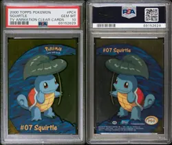 2000 Topps Pokemon #PC4 Squirtle TV Animation Clear Card PSA 10 ***GEM MINT*** - Image 3