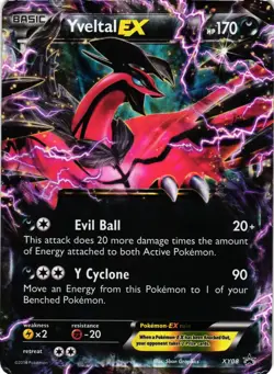 Pokemon TCG Yveltal EX Ultra Rare Promo Card XY08 Black Star Promos HP - Image 1