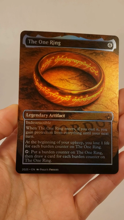 The One Ring FOIL Proxy Playtest Card with Custom Fantasy Art - Image 2