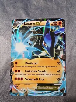 Lucario EX 54/111 Pokemon Furious Fists XY Ultra Rare Card NM 2014 - Image 1