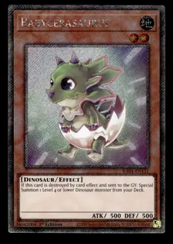 Babycerasaurus RA04-EN131 1st Edition Secret Rare Yugioh Card - Image 1