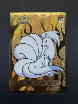 SHINING Ninetales Non-TCG 2024 SHINY POKEMON Card Kanto Peru Gold Foil Holo NM - Image 1