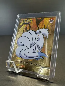 SHINING Ninetales Non-TCG 2024 SHINY POKEMON Card Kanto Peru Gold Foil Holo NM - Image 3