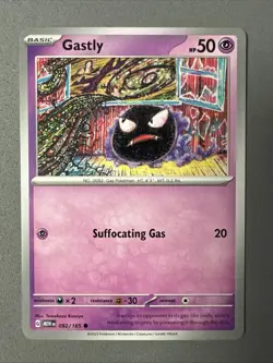 Pokemon TCG * Scarlet & Violet 151 Card * 092/165 Gastly Common * FRESH PK - Image 1