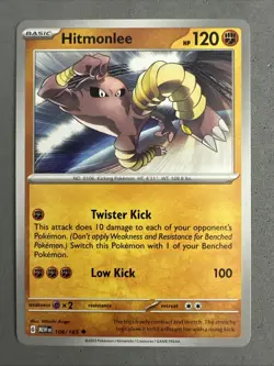 Pokemon TCG * Scarlet & Violet 151 Card * 106/165 Hitmonlee Uncommon * FRESH PK - Image 1