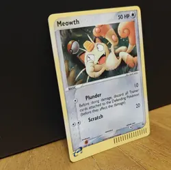 Pokemon TCG Meowth 013 EX Sandstorm Regular 50HP Plunder Scratch Card - Image 3