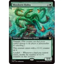 MOSSBORN HYDRA (EXTENDED ART) X4 Foundations FDN Magic MTG MINT CARD - Image 1