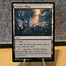 MTG Mudflat Village Bloomburrow Set Uncommon Land 257 NM Fresh Pull No Play - Image 1