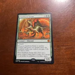 Vaultborn Tyrant Foil - Thunder Junction MTG SP Commander Dinosaur 6/6 Rare - Image 1