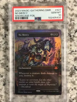 2023 MTG Dominaria Remastered No Mercy Borderless Foil 427 PSA 10 Gem Mint - Image 1