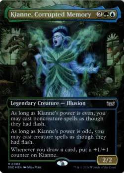 Kianne, Corrupted Memory NM/M* FOIL BORDERLESS Duskmourn 0002 mtg -UnltdCards - Image 1