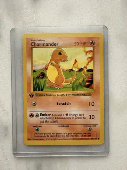 1999 Pokemon Base Set Shadowless First Edition Charmander - Image 1