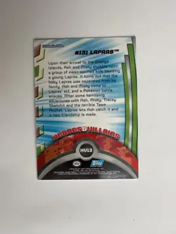 Lapras - Pokemon Topps Series 1 Foil #HV13 - Heroes & Villains (2000) NM - Image 3
