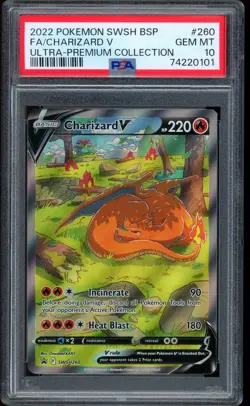 2022 Pokemon Charizard V Ultra Premium Collection Full Art BSP #260 PSA 10 - Image 1