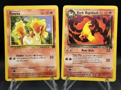 🔥 Pokemon TCG - Dark Rapidash 44/82 & Ponyta 64/82 - Team Rocket - Vintage - LP - Image 1