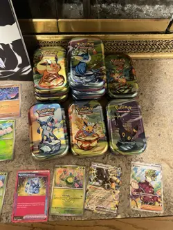 Pokemon TCG Bulk Lot Prismatic Evolutions Master Ball, Holos, Tins, And Binder - Image 2