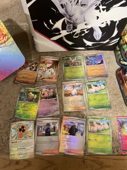 Pokemon TCG Bulk Lot Prismatic Evolutions Master Ball, Holos, Tins, And Binder - Image 3