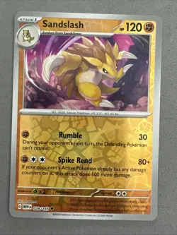 Pokemon TCG * Scarlet & Violet 151 * 028/165 Sandslash U * REVERSE HOLO * NM - Image 1