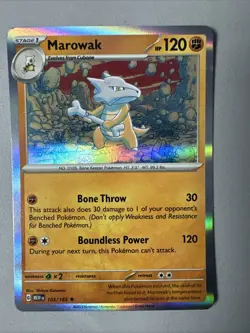 Pokemon TCG * Scarlet & Violet 151 * 105/165 Marowak Rare * HOLO * NM - Image 1