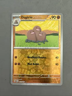 Pokemon TCG * Scarlet & Violet 151 * 051/165 Dugtrio U * REVERSE HOLO * NM - Image 1
