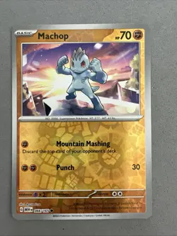 Pokemon TCG * Scarlet & Violet 151 * 066/165 Machop C * REVERSE HOLO * NM - Image 1